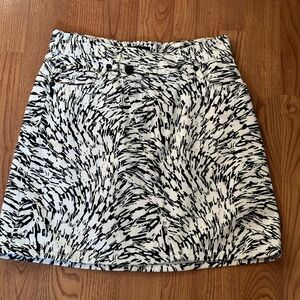 Seven For All Mankind black and white denim skirt.